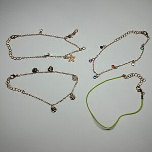 4 Piece Set of Bracelets/Anklets